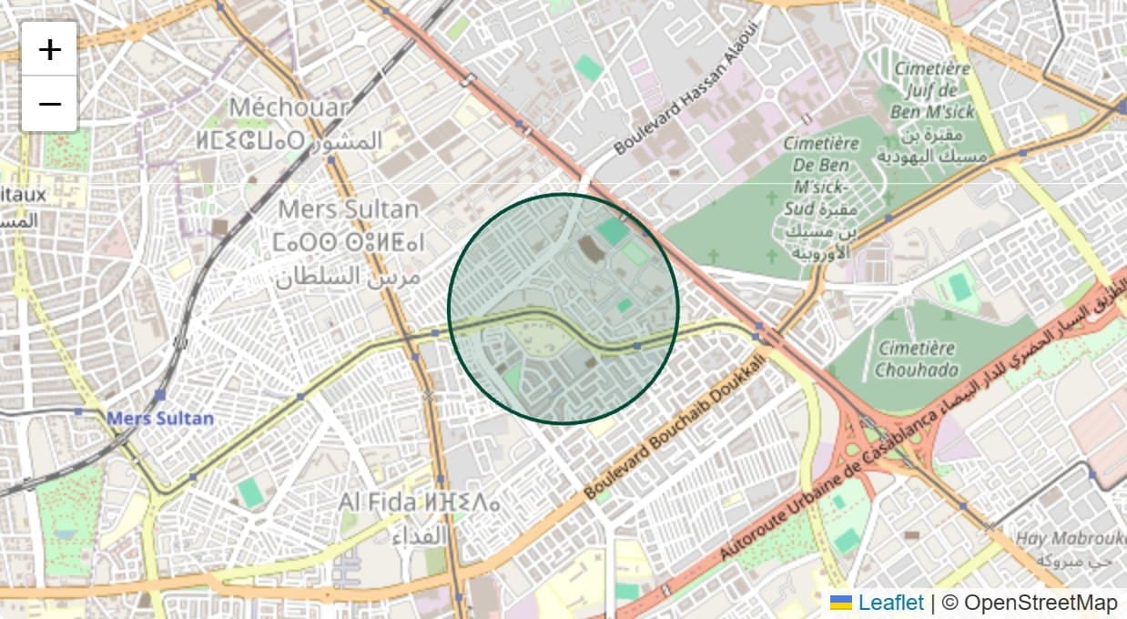 Carte interactive des biens d'un courtier